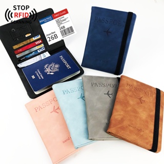 Elastic Band Passport Cover Holder Document Organizer Case Travel Wallet Card Cover