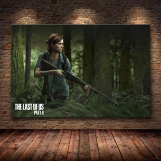 โปสเตอร์ผ้าใบ พิมพ์ลาย The Last of Us Zombie Survival Horror Action สไตล์คลาสสิก สําหรับตกแต่งผนังห้องนอนเด็กผู้ชาย