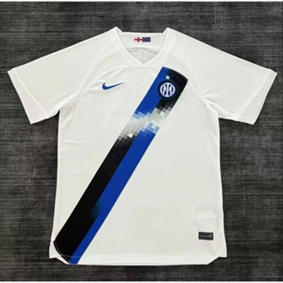 พร้อมส่ง เสื้อกีฬาแขนสั้น ลายทีมชาติฟุตบอล Inter Milan 2023-24 ชุดเหย้า เยือน