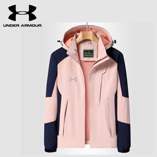 Under Armour เสื้อแจ็กเก็ต เสื้อกีฬา มีฮู้ด กันน้ํา กันลม แฟชั่นฤดูใบไม้ผลิ และฤดูใบไม้ร่วง สําหรับผู้หญิง