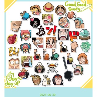 สติกเกอร์ ลายการ์ตูนลูฟี่ One Piece กันน้ํา สําหรับติดตกแต่งโทรศัพท์มือถือ แก้วน้ํา โน้ตบุ๊ก 40 แผ่น