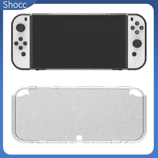 Shocc เคสคริสตัลใส ป้องกันรอยขีดข่วน ตามหลักสรีรศาสตร์ สําหรับ Switch Oled Console