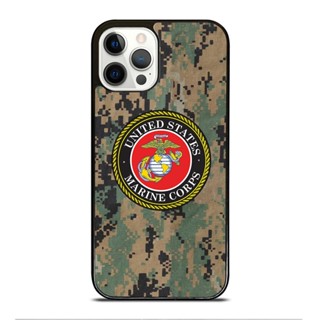 เคสโทรศัพท์มือถือ กันกระแทก ลายโลโก้ Usmc Camo สําหรับ IPhone 14 Plus 13 Pro Max 12 Mini X