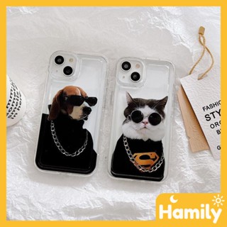 Photo Frame Airbag iPhone Case TPU Soft Clear Phone Case Sunglasses Critter Bear Camera Protection Shockproof Compatible with iPhone 14 13 12 11 Pro Max XS Max XR XS 6 7 8 Plus