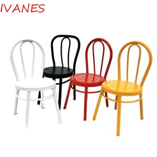 IVANES เก้าอี้จําลอง เฟอร์นิเจอร์จิ๋ว สําหรับตกแต่งบ้านตุ๊กตา