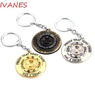 IVANES พวงกุญแจ จี้ฟิกเกอร์ Marvel Avengers Super Hero Arc Reactor สําหรับเก็บสะสม