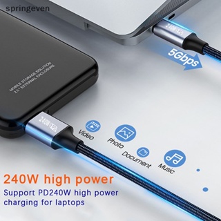 [springeven] Pd240w QC3.0 สายชาร์จ USB Type สําหรับโทรศัพท์ คอมพิวเตอร์ 48V5A 480Mbps