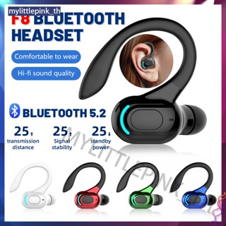 F8 ที่ห้อยหู ชุดหูฟังไร้สายที่รองรับ Bluetooth สเตอริโอในหู หูฟังแบบสปอร์ตสแตนด์บายนานเป็นพิเศษ