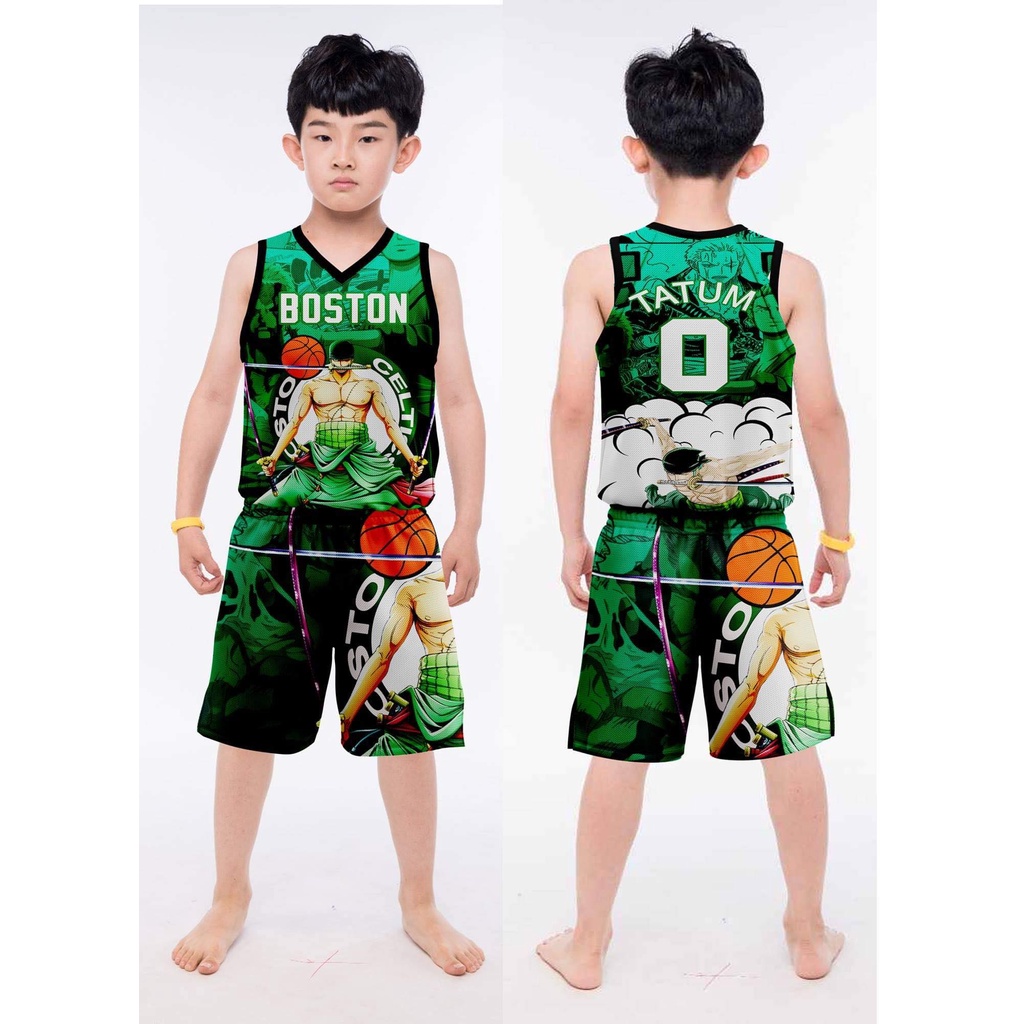 เสื้อกีฬาบาสเก็ตบอล KIDA SIZE TERNO Jersey NEW BOSTON 04 JAYSON TATUM สําหรับเด็ก