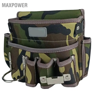  Maxpower กระเป๋าใส่เข็มขัดเครื่องมือกันน้ำสวมทนอำพรางกระเป๋าคาดเอวสวนอเนกประสงค์สำหรับช่างไฟฟ้า