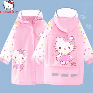 เสื้อกันฝน ลายการ์ตูน Hello Kitty กันน้ํา สําหรับเด็กอนุบาล 0708