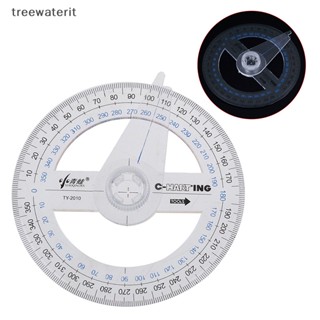 Tr ไม้โปรแทรกเตอร์ พลาสติก เส้นผ่าศูนย์กลาง 10 ซม. หมุนได้ 360 องศา แบบพกพา TH