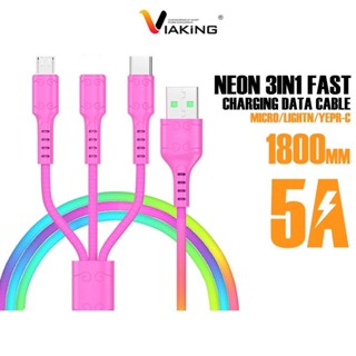 สายชาร์จโทรศัพท์ VIAKING หลายรุ่น เช่น SC035-35,PD18 มีแบบ 3in1 แบบเดี่ยว รองรับชาร์จเร็ว PD,5A-6A Fast charge