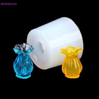 Onew แม่พิมพ์ซิลิโคน รูปแจกันดอกไม้จิ๋ว 1:12 DIY สําหรับตกแต่งบ้านตุ๊กตา