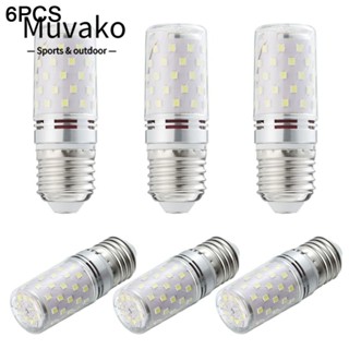 MUVAKO ฐานสกรู ขนาดใหญ่ E27 LED 6000K Daylight 12w สีขาว 6 แพ็ค