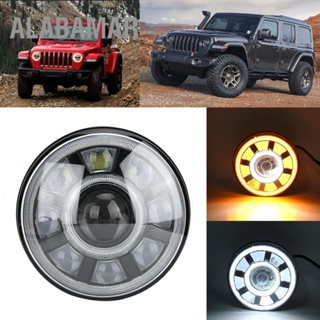 ALABAMAR 7 นิ้ว LED ไฟหน้าแบบโค้งมนเหมาะสำหรับรถจี๊ป Wrangler JK TJ CJ JL 97-17