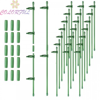 【COLORFUL】Plant Stakes Plant Clips Planting Plastic Support Vegetable 120pcs/set