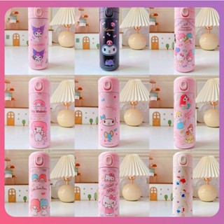 Creative 420ml Sanrio กระติกน้ำเก็บความร้อน 304 สแตนเลส Kawaii Cinnamoroll My Melody ถ้วยสูญญากาศความจุขนาดใหญ่ของขวัญวันเกิดเด็กอุปกรณ์เสริมในบ้าน [COD]