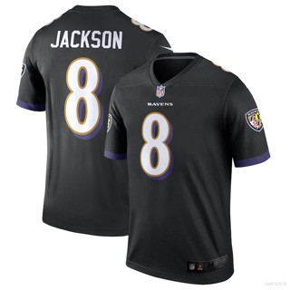 เสื้อกีฬาแขนสั้น ลายทีมชาติฟุตบอล HQ1 NFL Baltimore Ravens Jersey Kyle Hamilton Jackson QH1