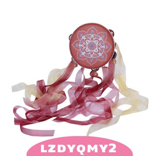 [Lzdyqmy2] กลองแทมบูรีน 7.28 พร้อมริบบิ้น สไตล์จีนวินเทจ พกพาง่าย สําหรับเด็ก งานเทศกาล ปาร์ตี้ เต้นรํา