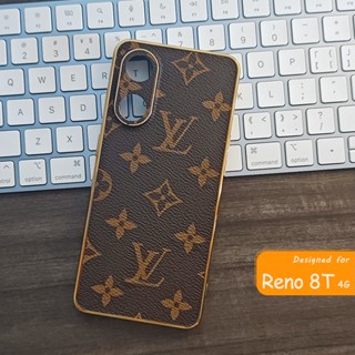 เคส Oppo Reno 10 Pro 8T 5G 4G Reno 8Z 7Z 5G Reno7 4G 5G Reno8 T Z 5G Reno 8 5G Luxury A77S A57 2022 โทรศัพท์มือถือ ลายดอกไม้ สีน้ําตาล หรูหรา สําหรับ