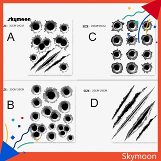 Skym* สติกเกอร์ ลายรูกระสุนตลก DIY สําหรับติดตกแต่งหมวกกันน็อค รถจักรยานยนต์ รถยนต์