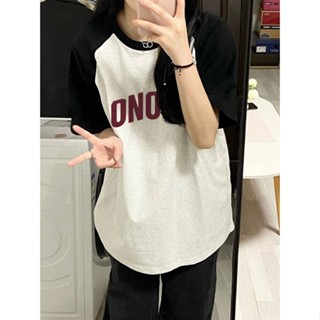 JN Studio เสื้อยืด ครอป เสื้อยืดผู้หญิง สไตล์เกาหลี A99J0QE