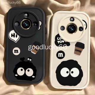 เคสโทรศัพท์มือถือ ซิลิโคน กันกระแทก กันรอยเลนส์กล้อง ลายกาแฟ สําหรับ Realme 11 Pro+ realme11pro+