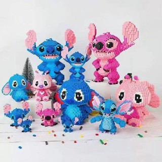 บล็อกตัวต่อเลโก้ รูปตุ๊กตา Stitch Cube ขนาดเล็ก ของเล่นสําหรับเด็ก