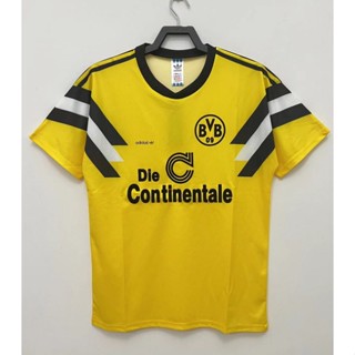 เสื้อกีฬาแขนสั้น ลายทีมชาติฟุตบอล Dortmund 1989 ชุดเหย้า