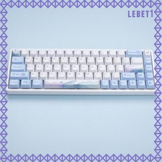 [Lebet] ปุ่มกดคีย์บอร์ด PBT 129 คีย์ ติดตั้งง่าย แบบเปลี่ยน สําหรับคีย์บอร์ด Mechanical 60 61 64 68 คีย์