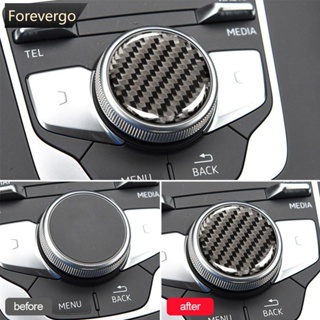 Forevergo สติกเกอร์คาร์บอนไฟเบอร์ ตกแต่งแผงลูกบิดควบคุมรถยนต์ สําหรับ Audi A3 2012-2017 M4Y8