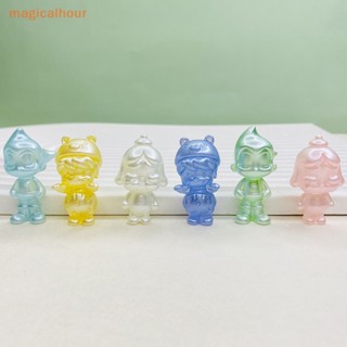 Magicalhour^^ พวงกุญแจไม้ รูปตุ๊กตา 3D เรืองแสง หลากสี สําหรับเครื่องประดับ DIY 2 ชิ้น