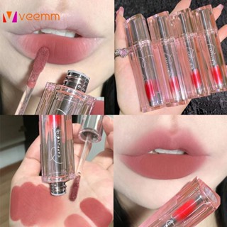 Cappuvini ลิปกลอส Matte Lasting Non-stick Cup Lipstick Lip Mud Whitening Lip Glaze Student Party Transparent Tube Lip Glaze veemm