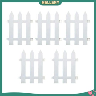 [HelleryTH] 5 Pieces Garden Picket Fence Garden Edging Border Decorative Detachable White Edging Landscape Border Fencing Border for Path Outdoor Garden