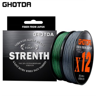 Ghotda สายเบ็ดตกปลา PE แบบถัก 25-92LB 300 ม. 12 เส้น