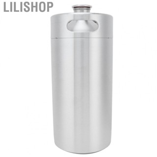 Lilishop 3.6L Beer Keg Mini Stainless Steel Barrel With Lid For Home