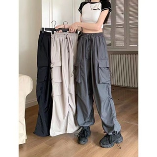 2TOYOUNG Moon กางเกงขายาว คาร์โก้ กางเกง เชือกอเมริกันคลาสิค Cargo pants 2023 NEW 072920 ins สวยงาม ทันสมัย สไตล์เกาหลี A20M09Q 36Z230909