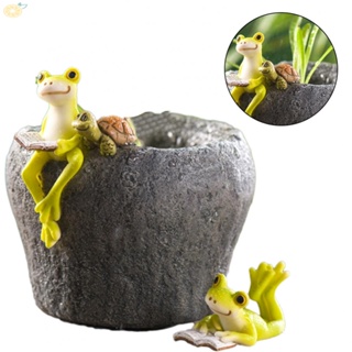 【VARSTR】Miniature Fairy Garden Frog Ornament for Aquarium Landscape Decoration