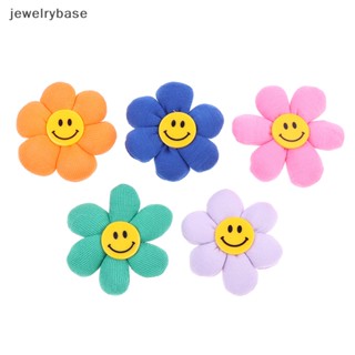 [jewelrybase] เข็มกลัด รูปหน้ายิ้ม ดอกไม้ หลากสี สําหรับตกแต่งรองเท้า 1 ชิ้น