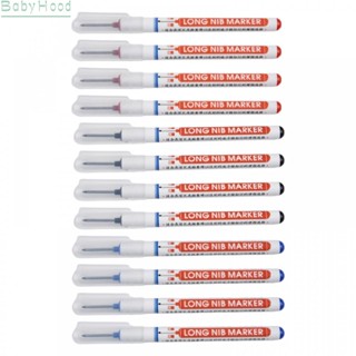 【Big Discounts】12PCS Long Head Markers Multifunction Deep Hol Marker Pen For Woodworking#BBHOOD