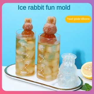 Creative Bunny Ice Cube Ball Mould Rabbit Ice Block Mould Rabbit Ice Cream Ice Puck ซิลิโคนไอศกรีม Frozen Ice Puck Ice Box Mold Home Kitchen เครื่องมือ [COD]