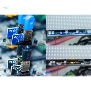 Char การ์ดไรเซอร์ VER009X PCI-E 009X PCI-E 1X เป็น 16X 6Pin 4Pin USB 3 0