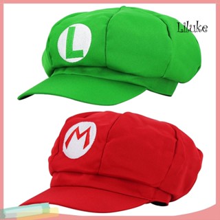 Lk-- หมวกคอสเพลย์ Super Mario Bros Luigi ทรงแปดเหลี่ยม สําหรับทุกเพศ