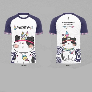 เสื้อวิ่งพิมพ์ลายชนเผ่าน้อนเหมียว