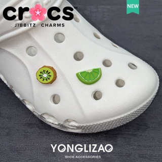 Jibbitz crocs charms หัวเข็มขัดรองเท้า อุปกรณ์เสริมรองเท้า มะนาว หั่นกีวี่ซีรีส์ DIY สนุก ผลไม้ตกแต่งหัวเข็มขัด