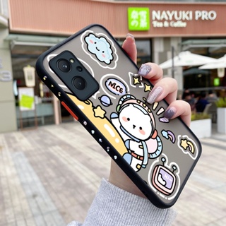 เคสโทรศัพท์มือถือแบบแข็ง ใส กันกระแทก ลายการ์ตูนอวกาศ มีลายด้านข้าง สําหรับ Realme 9i