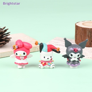 Brightstar Kawaii ตุ๊กตาฟิกเกอร์ Pachacco My Melody Kuromi ของขวัญฮาโลวีน สําหรับตกแต่งบ้าน เค้กวันเกิด