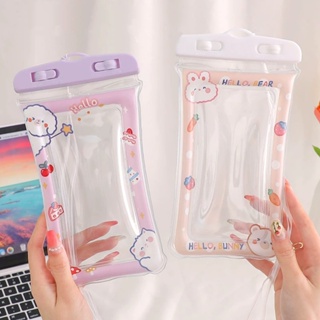 กระเป๋ากันน้ำ สำหรับใส่โทรศัพท์มือถือ ลายการ์ตูน ใช้งานทัชสก…