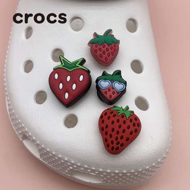 ใหม่ Crocs jibbitz รองเท้าแตะลําลอง ลายดอกไม้ ผัก และผลไม้ สไตล์เกาหลี 2023